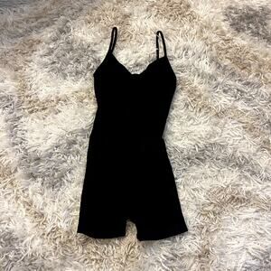 American Eagle Black Spaghetti Strap Sleeveless Bodysuit One Piece Size Medium